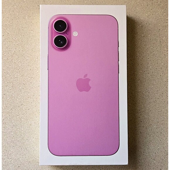 Empty Retail Box Apple A3082 iPhone 16 Plus + Pink 128GB Demo Sticker Excellent - Picture 3 of 8